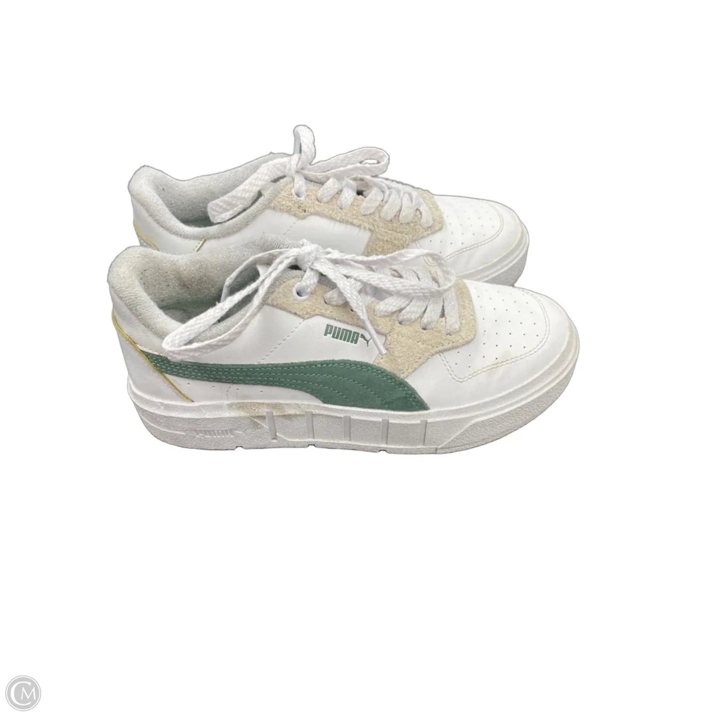 Shoes Sneakers By Puma In Green & White, Size: 8
