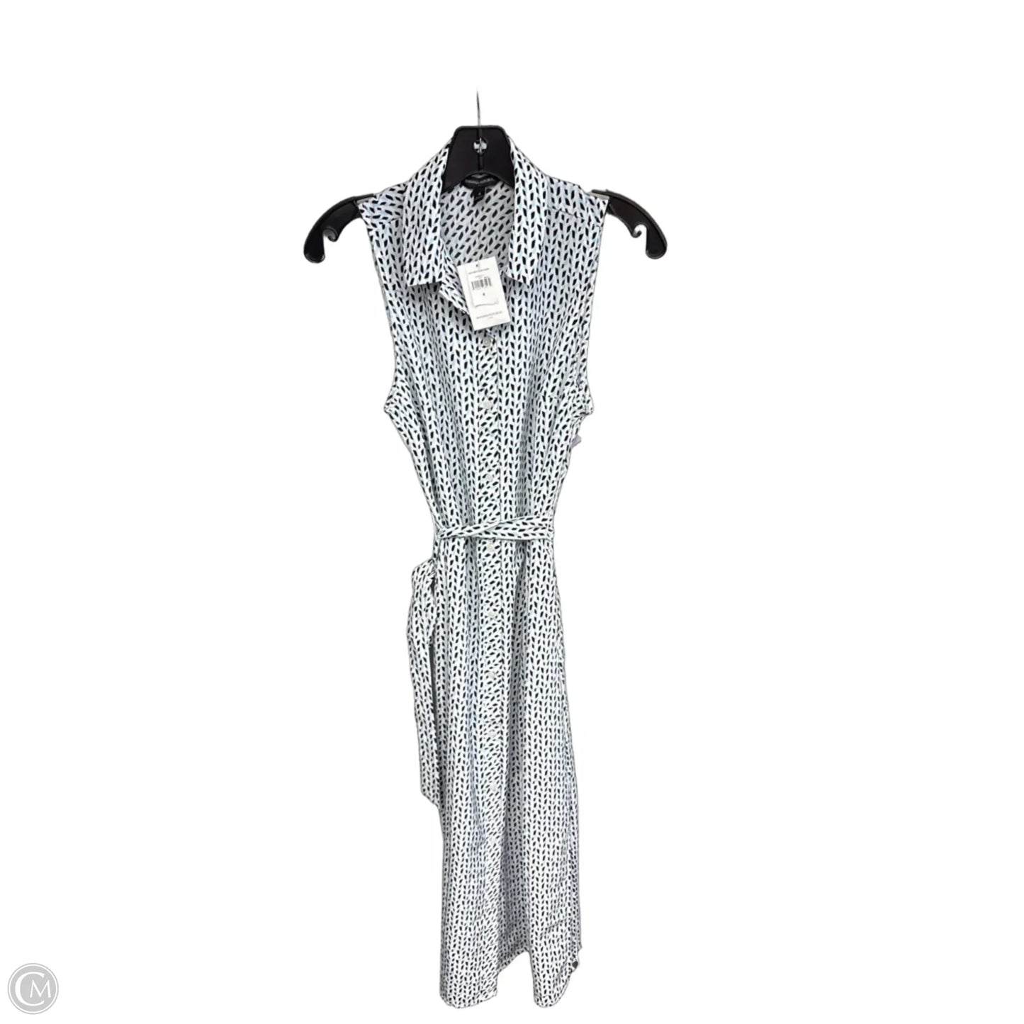 Dress Casual Maxi By Banana Republic In Blue & White, Size: 4