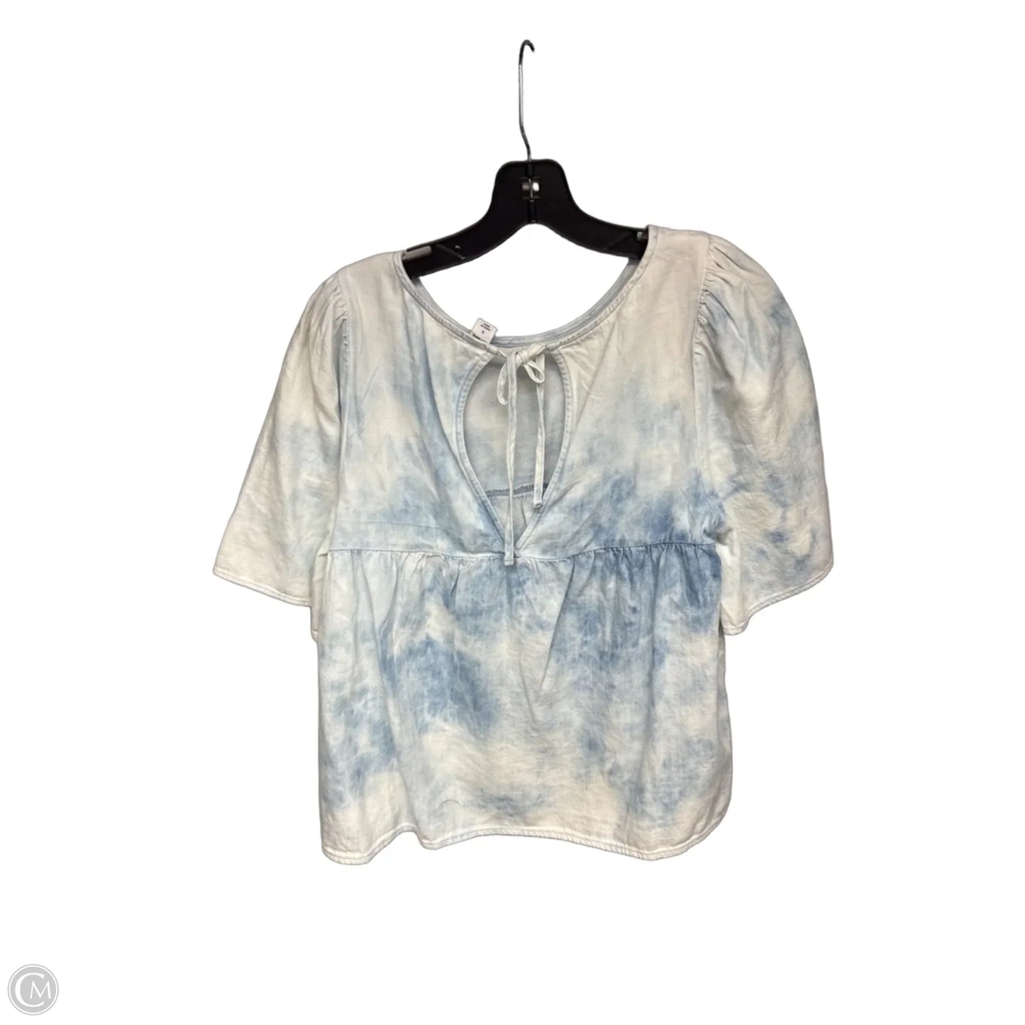 Top Short Sleeve By Old Navy In Blue & White, Size: S