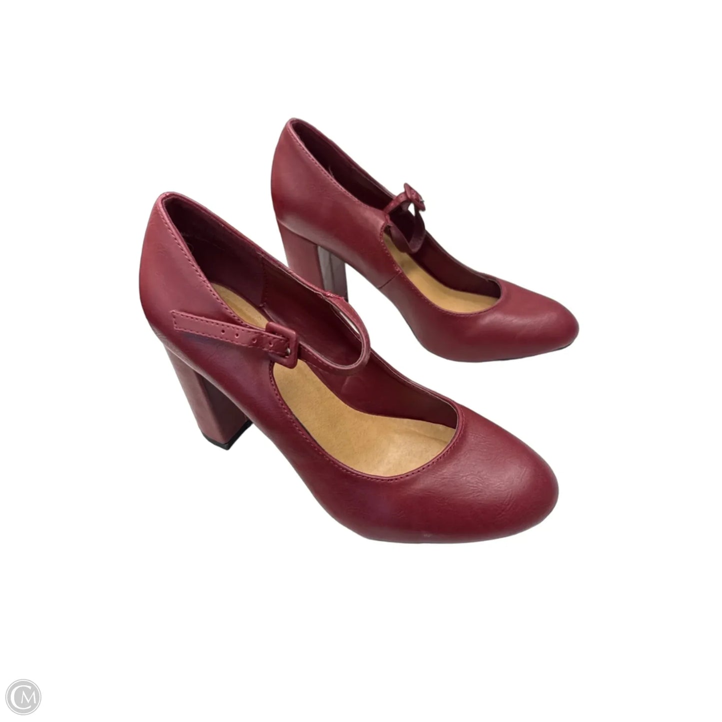Shoes Heels Block By Clothes Mentor In Red, Size: 8