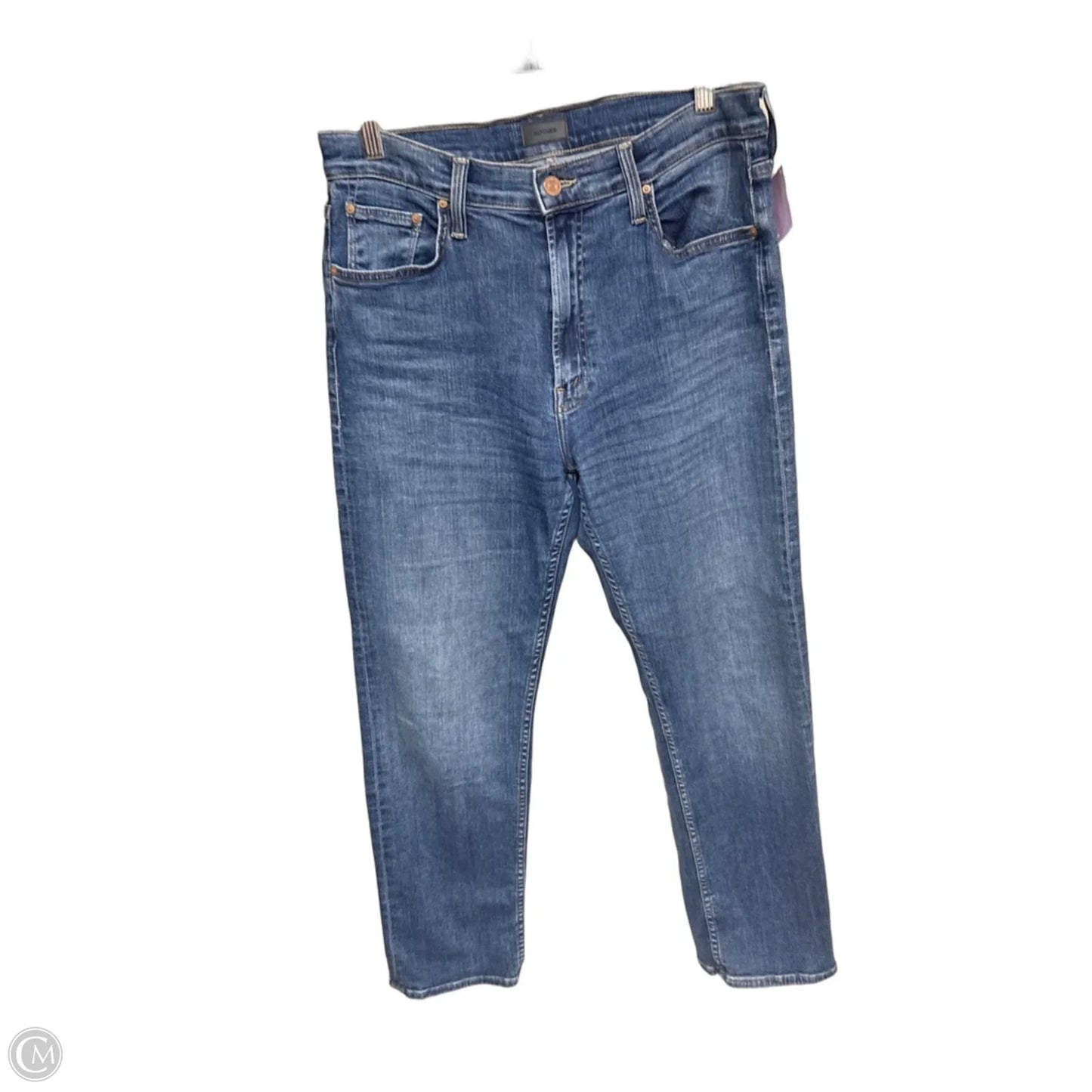 Jeans Straight By Mother In Blue Denim, Size: 8