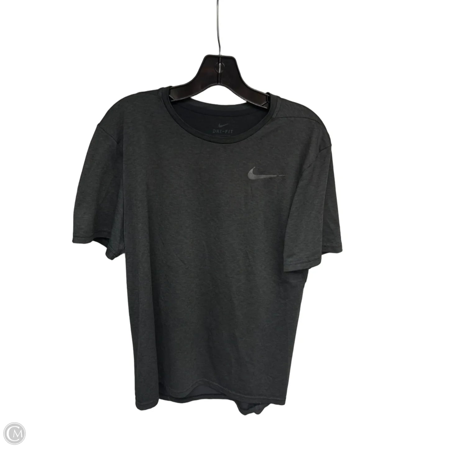 Athletic Top Short Sleeve By Nike Apparel In Grey, Size: M