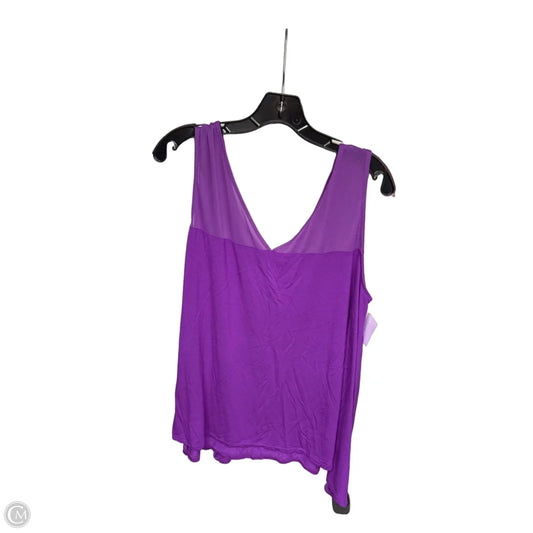 Top Sleeveless By Dkny In Purple, Size: Xl