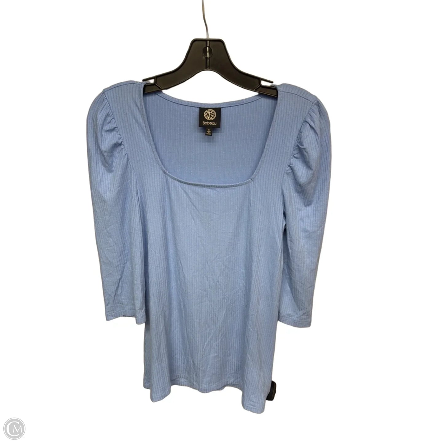 Top 3/4 Sleeve By Bobeau In Blue, Size: S