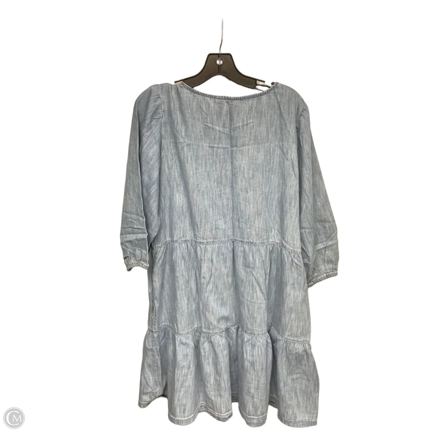 Dress Casual Midi By Gap In Blue Denim, Size: L