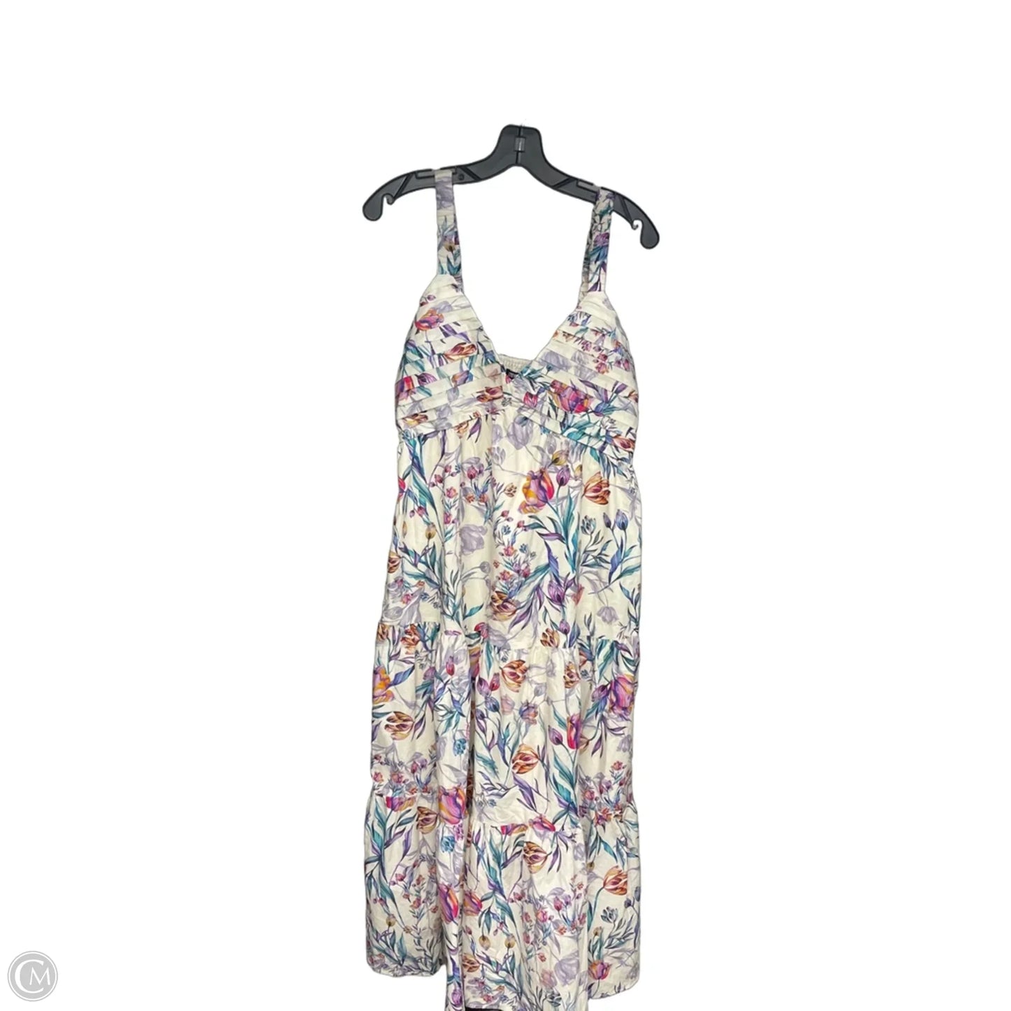 Dress Casual Maxi By Steve Madden In Cream & Purple, Size: M