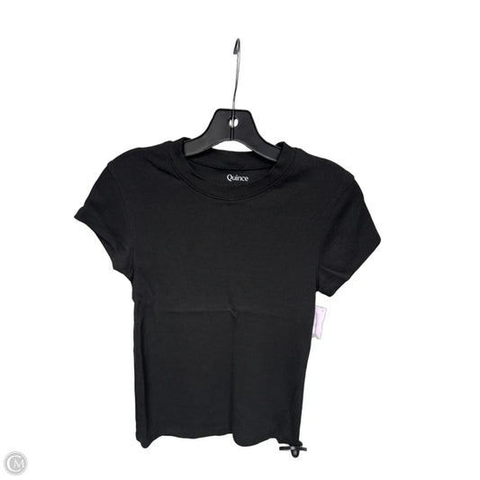 Top Short Sleeve By Quince In Black, Size: M