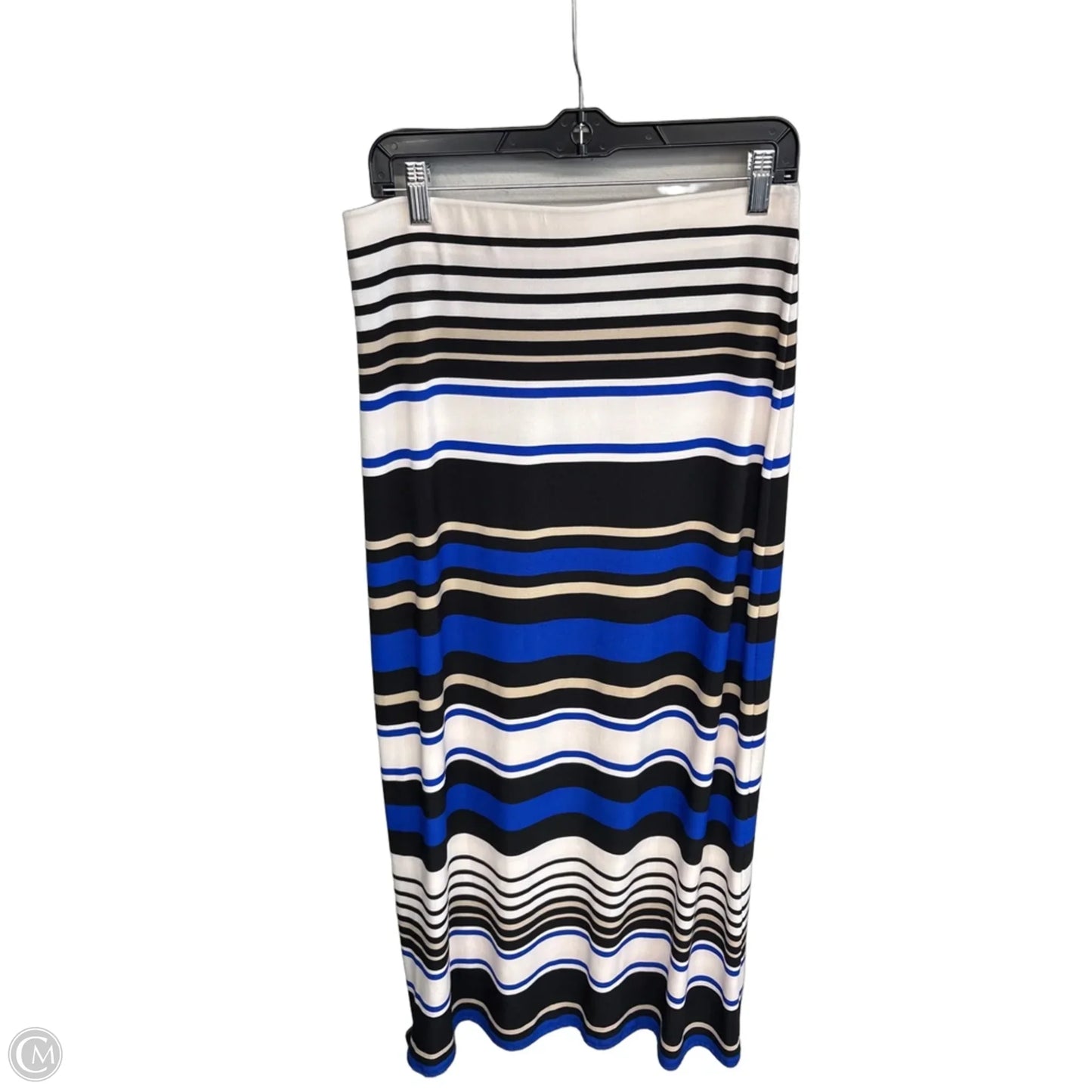 Skirt Maxi By Eci In Black & Blue, Size: M