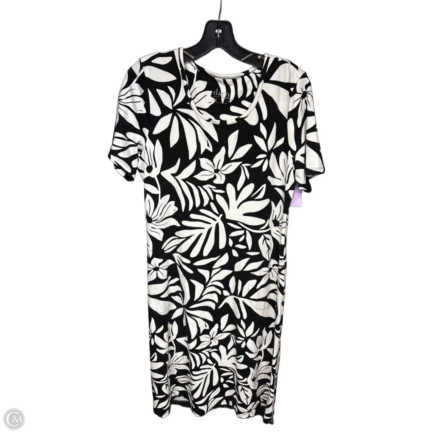 Dress Casual Maxi By D&co. In Black & White, Size: S