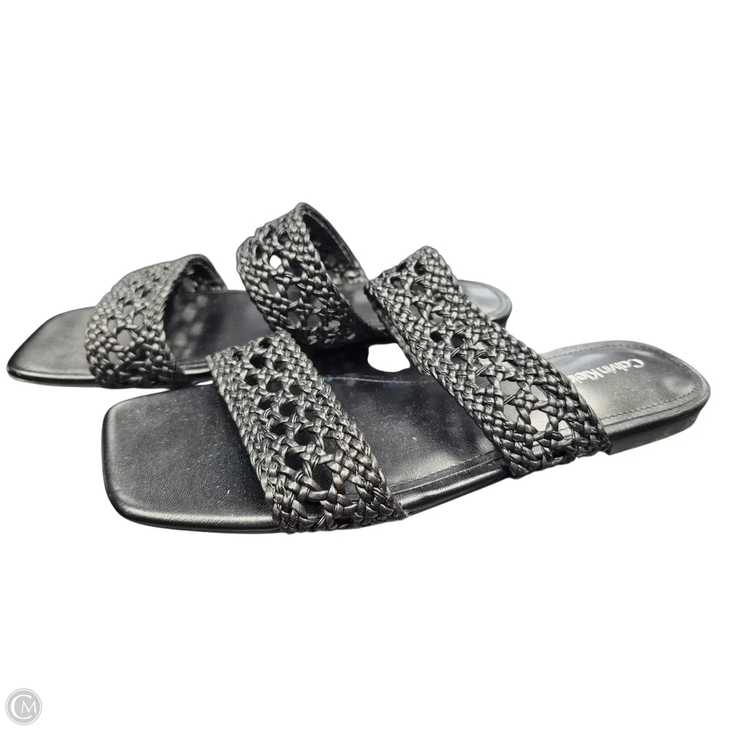 Sandals Flats By Calvin Klein In Black, Size: 7