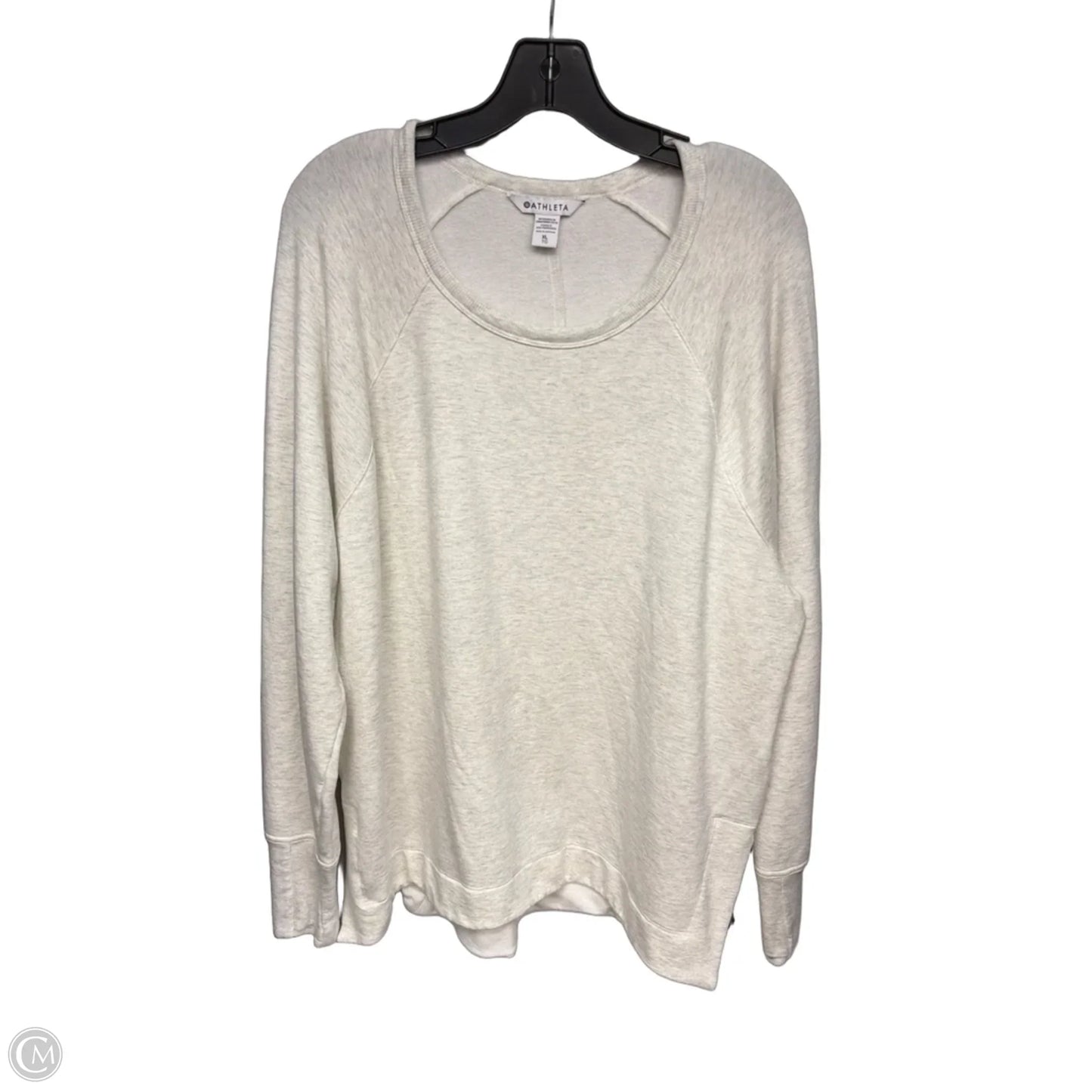 Sweatshirt Crewneck By Athleta In Cream, Size: Xl