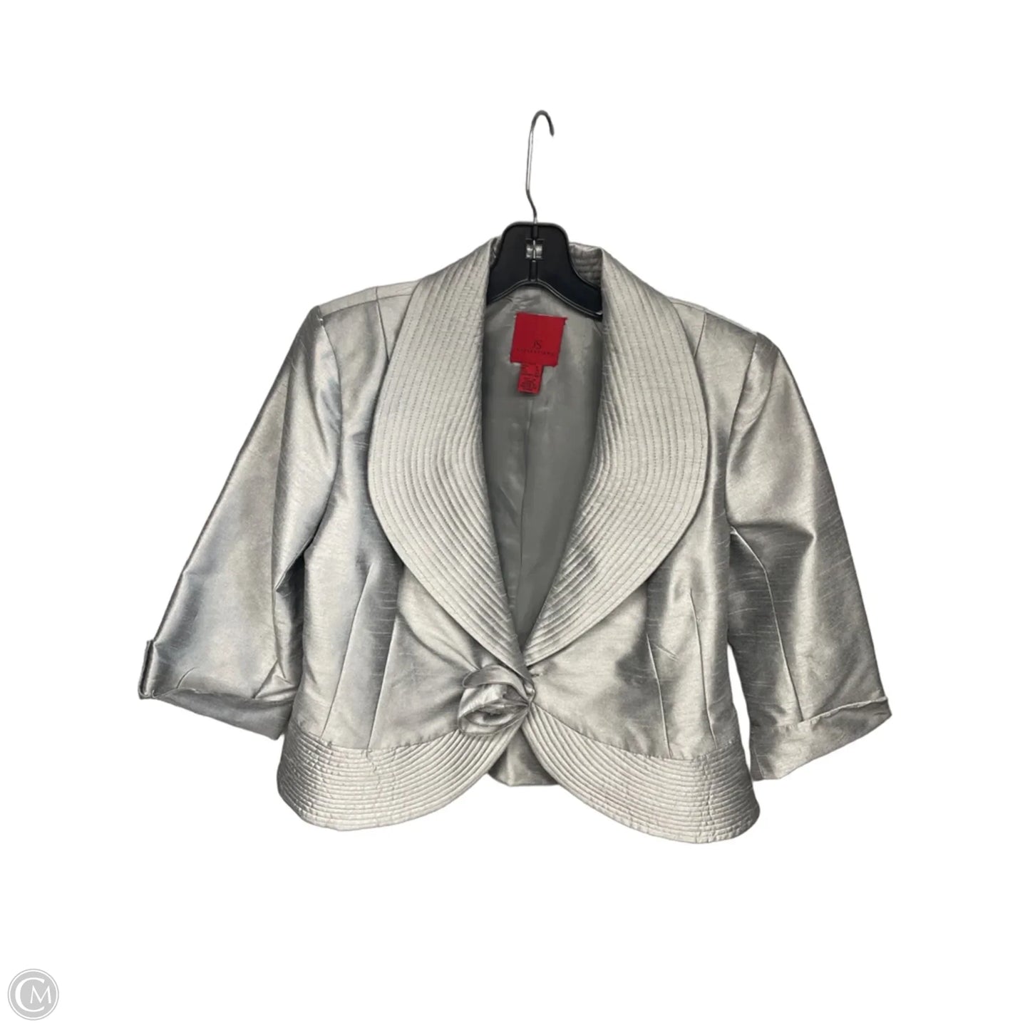 Blazer By Js Collections In Silver, Size: 8
