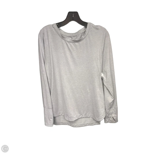 Athletic Top Long Sleeve Crewneck By Athleta In Grey, Size: L