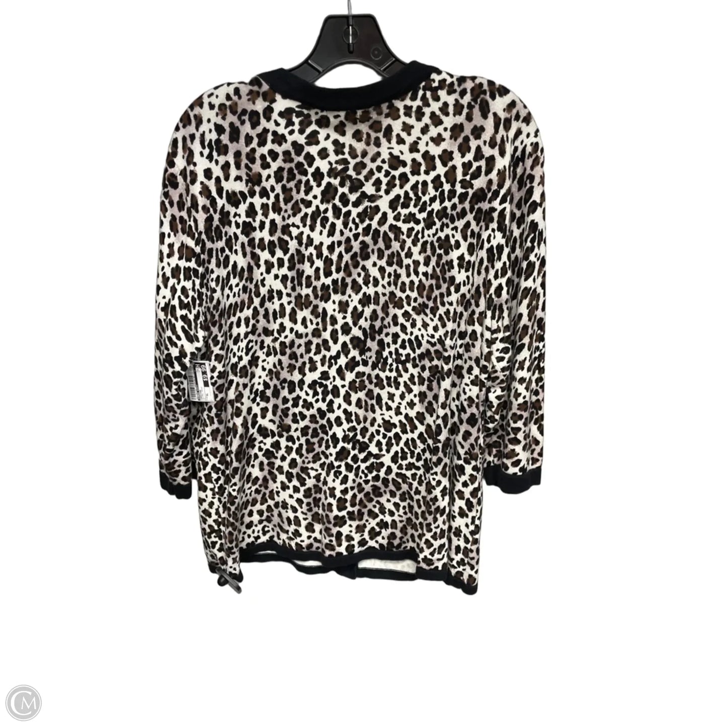 Cardigan By Karen Scott In Animal Print, Size: Xl