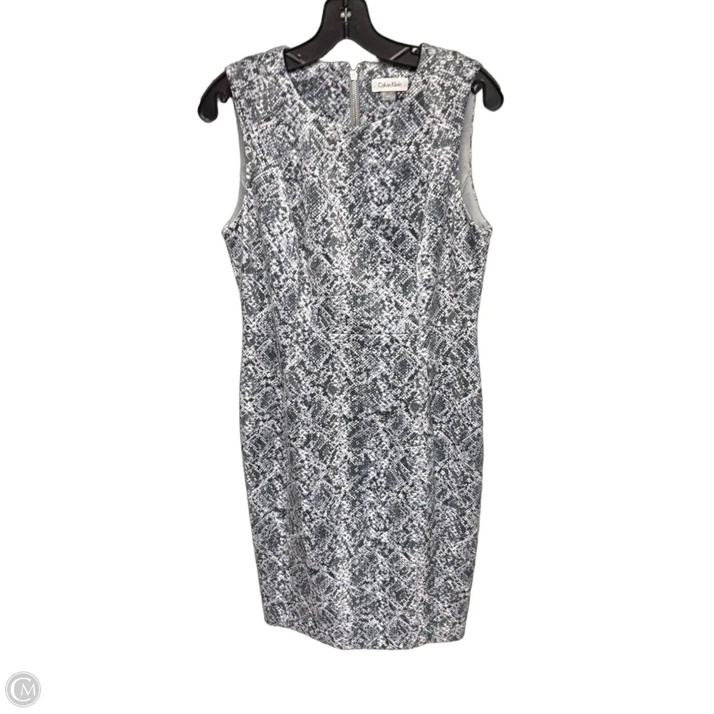 Dress Work By Calvin Klein In Snakeskin Print, Size: 10