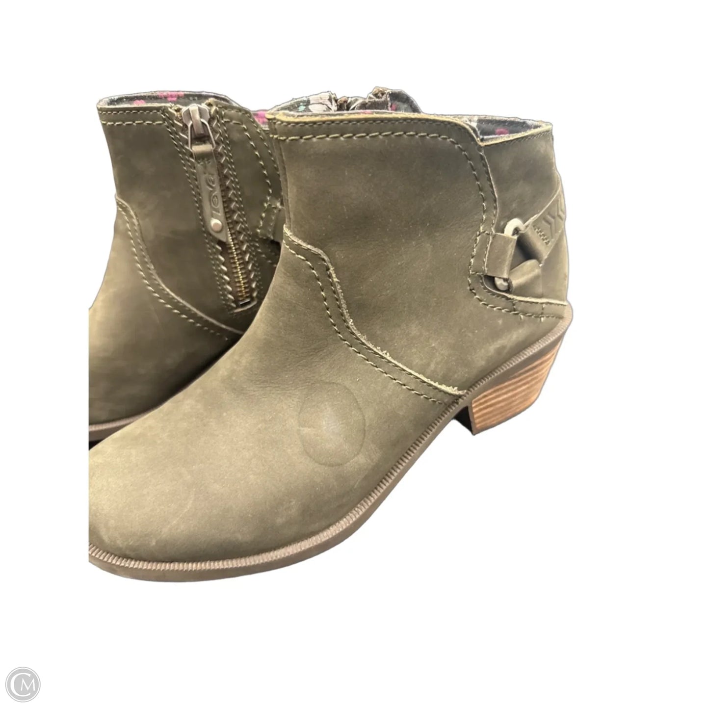 Boots Ankle Heels By Teva In Green, Size: 6.5