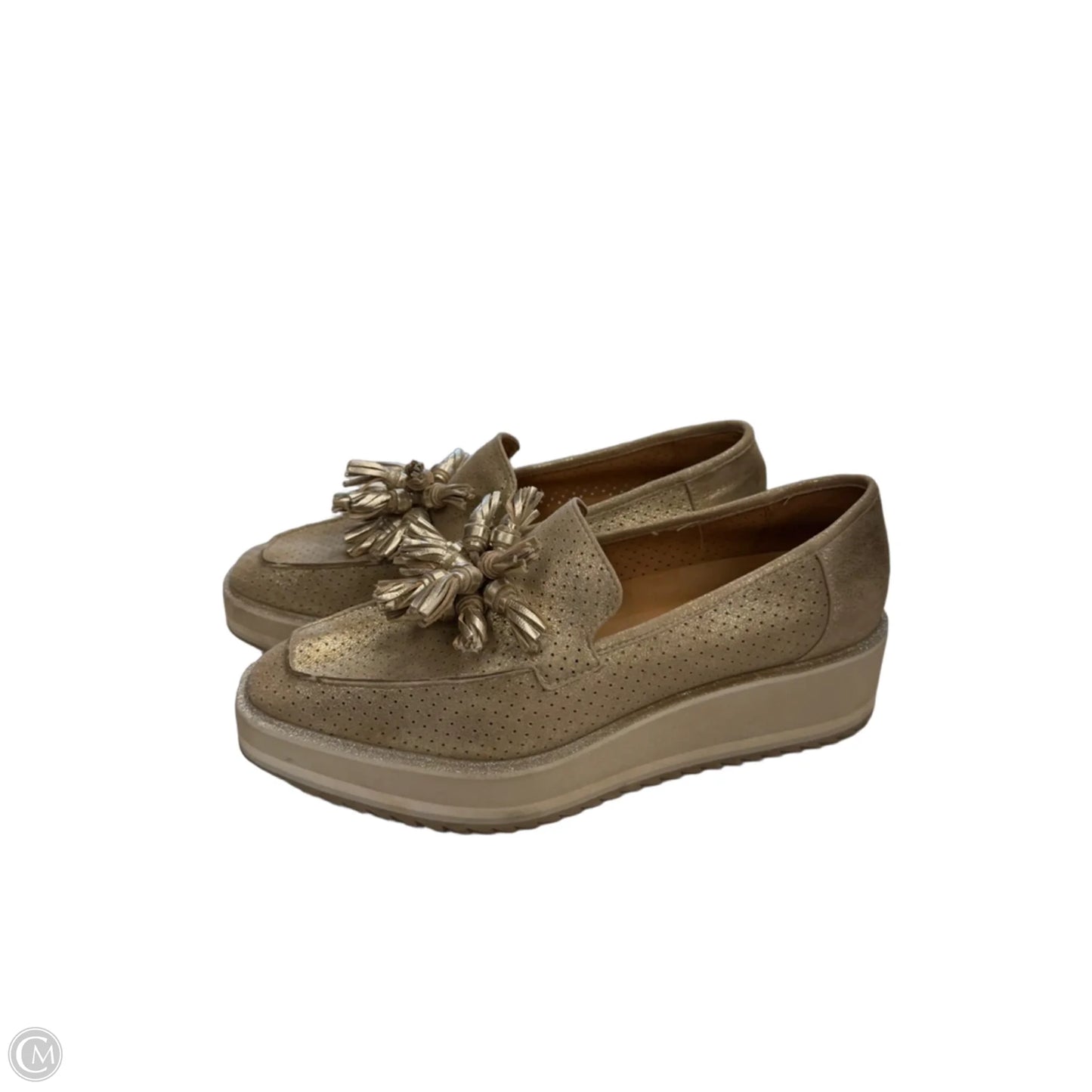 Shoes Heels Platform By Johnston & Murphy In Gold, Size: 10