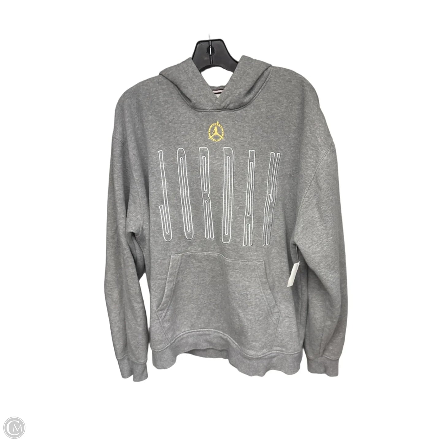 Athletic Sweatshirt Hoodie By Cmc In Grey, Size: L