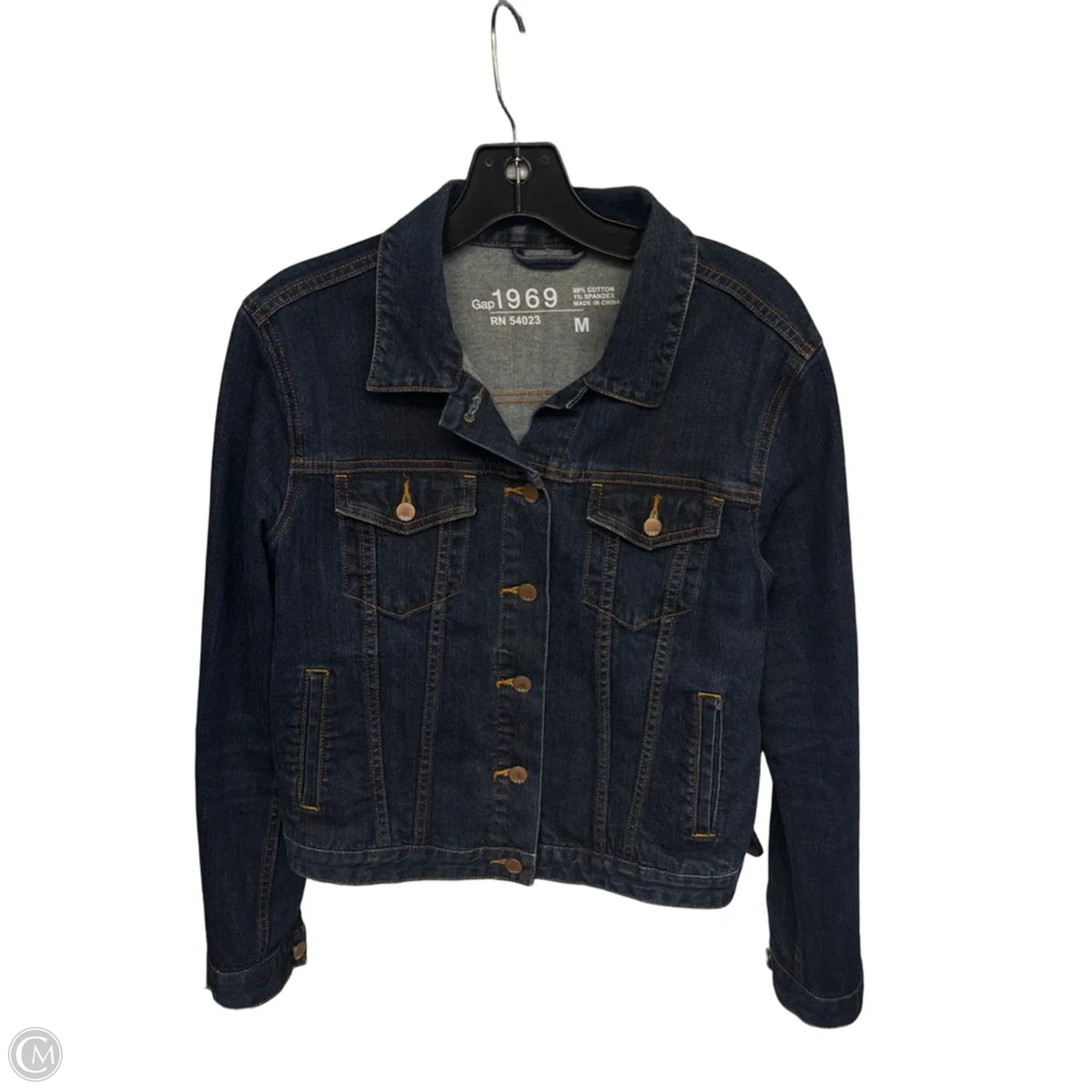 Jacket Denim By Gap In Blue Denim, Size: M