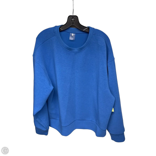 Sweatshirt Crewneck By Calia In Blue, Size: L