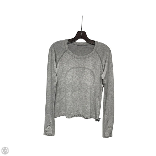 Athletic Top Long Sleeve Crewneck By Lululemon In Grey, Size: 10