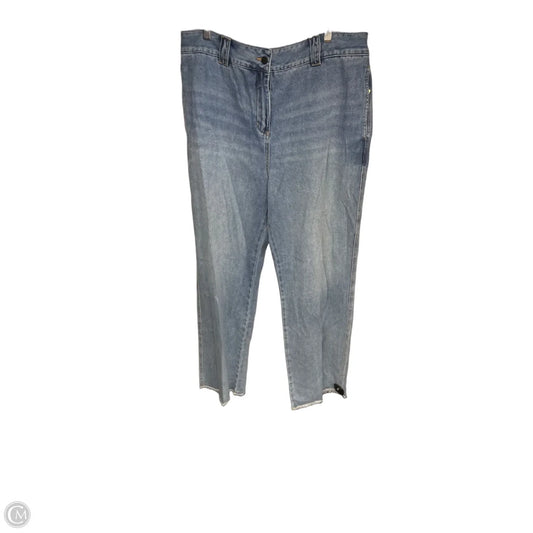 Jeans Wide Leg By Cmb In Blue Denim, Size: Xxl