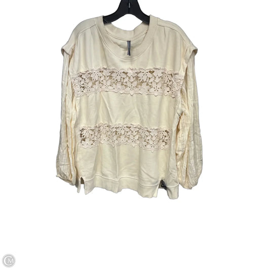 Sweatshirt Crewneck By Anthropologie In Yellow, Size: Xl