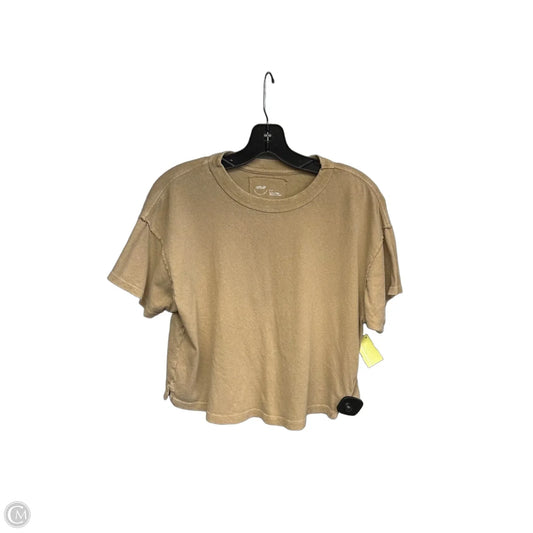Top Short Sleeve Basic By Aerie In Tan, Size: S