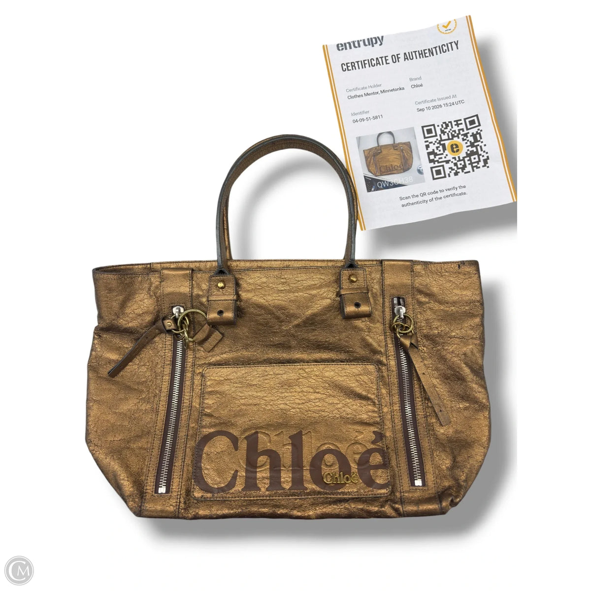 Handbag Luxury Designer By Chloe, Size: Large