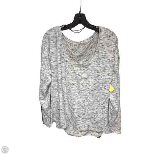 Athletic Top Long Sleeve Crewneck By Lululemon In Grey, Size: Xl