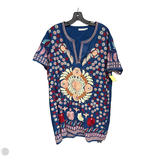 Dress Casual Midi By Roller Rabbit In Blue & Pink, Size: Xl