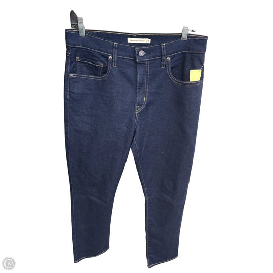 Jeans Straight By Levis In Blue Denim, Size: 12