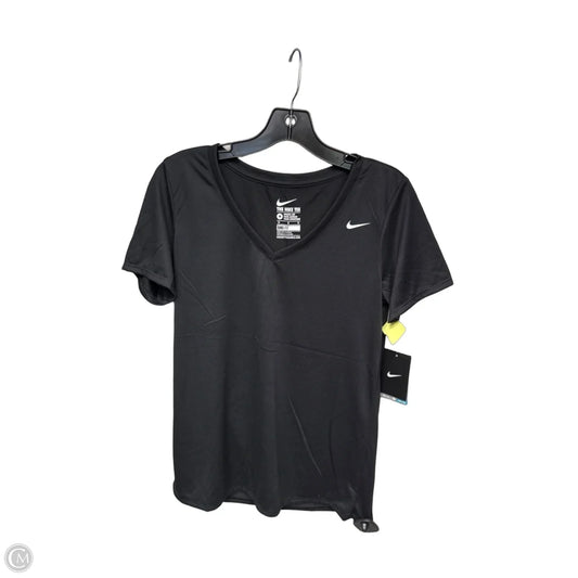Athletic Top Short Sleeve By Nike Apparel In Black, Size: M