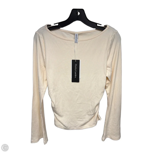 Top Long Sleeve By Prettygarden In Cream, Size: M