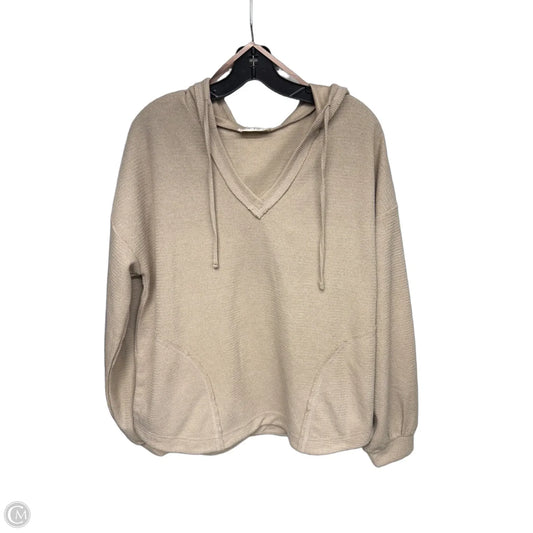 Sweatshirt Hoodie By New In In Tan, Size: L