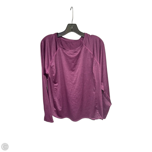 Athletic Top Long Sleeve Crewneck By Tek Gear In Purple, Size: Xl