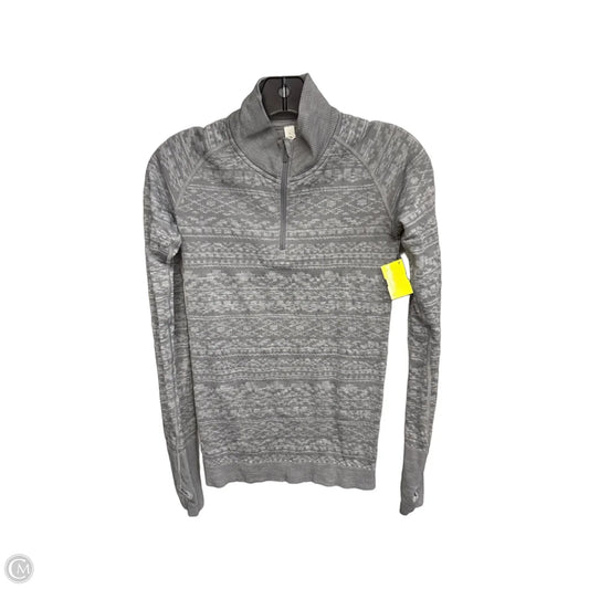 Athletic Top Long Sleeve Collar By Lululemon In Grey, Size: 4