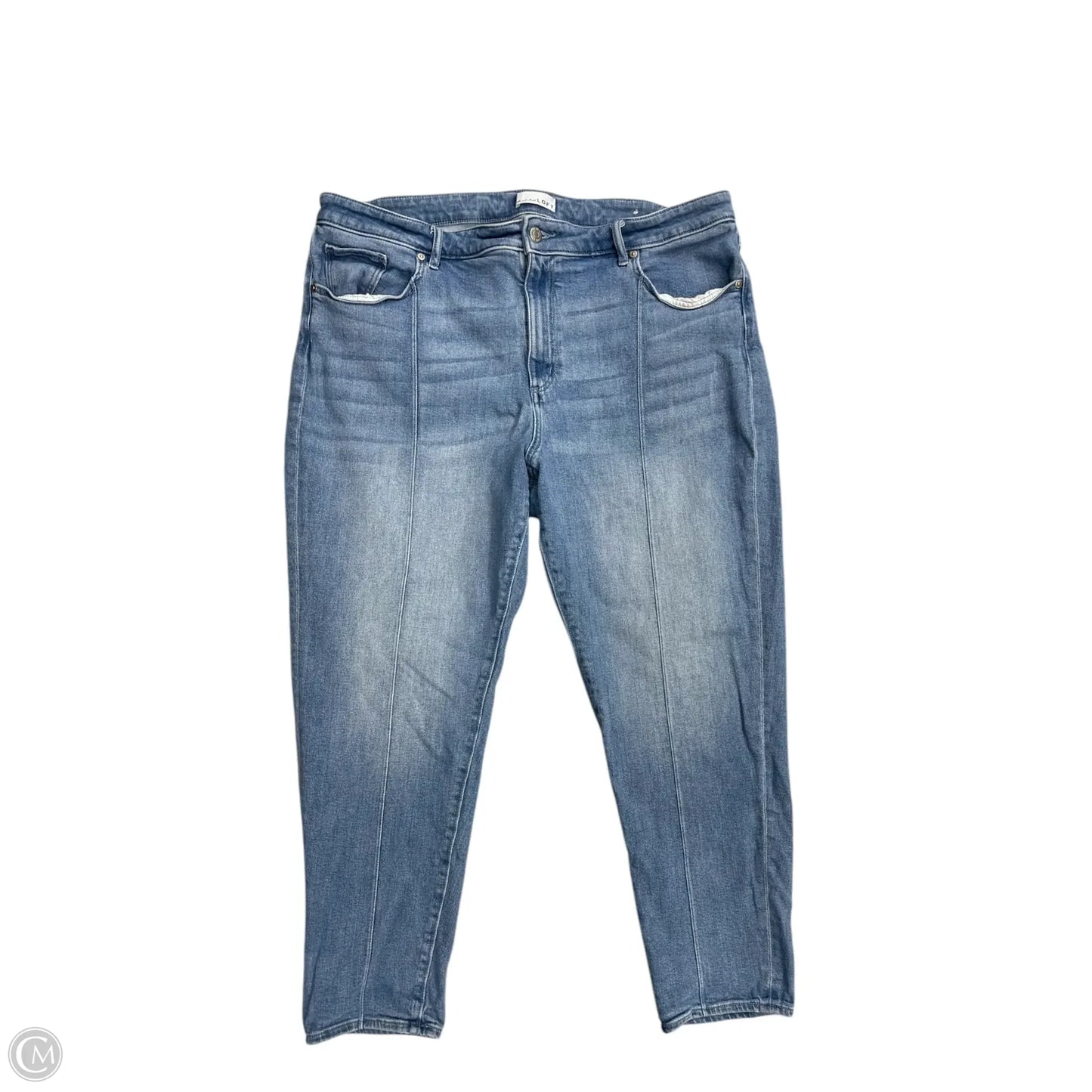 Jeans Skinny By Loft In Blue Denim, Size: 18