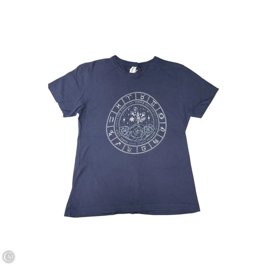 Top Short Sleeve By Tultex In Blue, Size: L