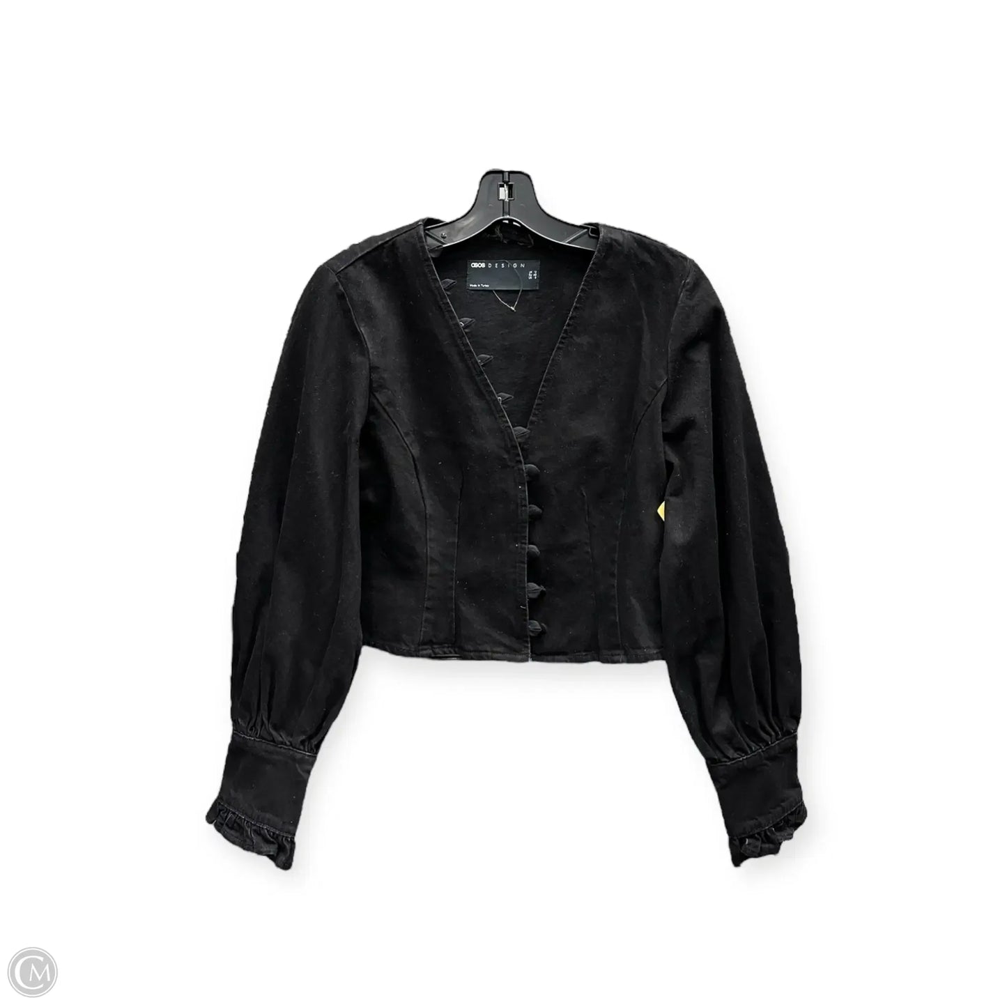 Top Long Sleeve By Asos In Black Denim, Size: 8