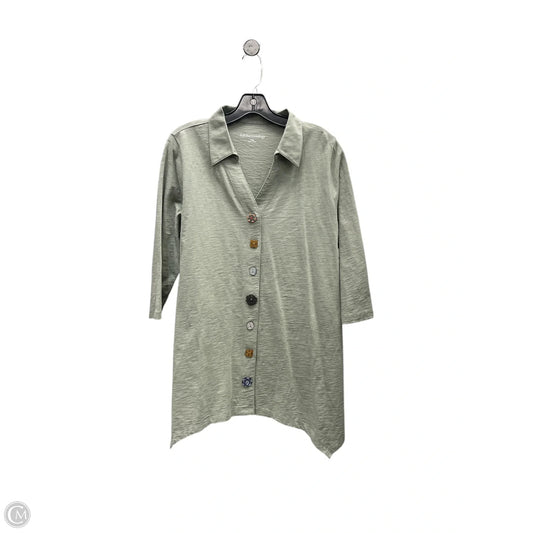 Tunic 3/4 Sleeve By Soft Surroundings In Green, Size: L