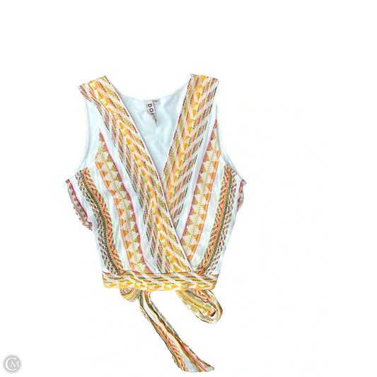 Top Sleeveless By Dolan Left Coast In Orange & White, Size: S
