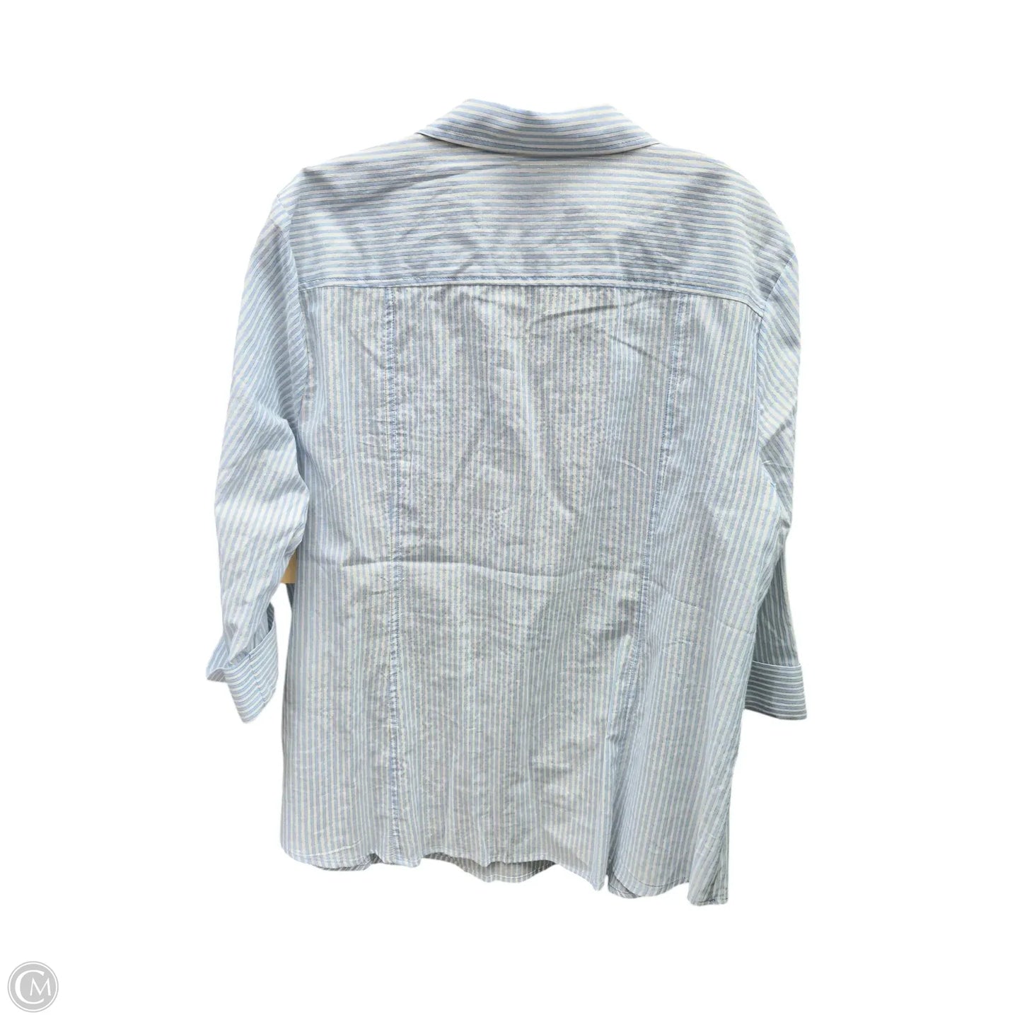 Top 3/4 Sleeve By Anne Klein In Blue, Size: Xl