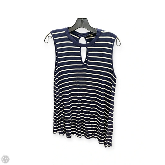 Top Sleeveless By Cupio In Striped Pattern, Size: L