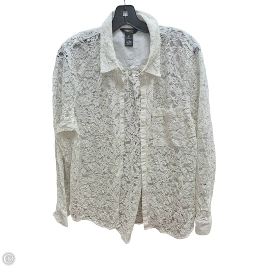 Top Long Sleeve By Simply Vera In White, Size: Xl