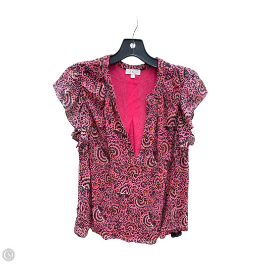 Top Short Sleeve By Alc In Black & Pink, Size: 0
