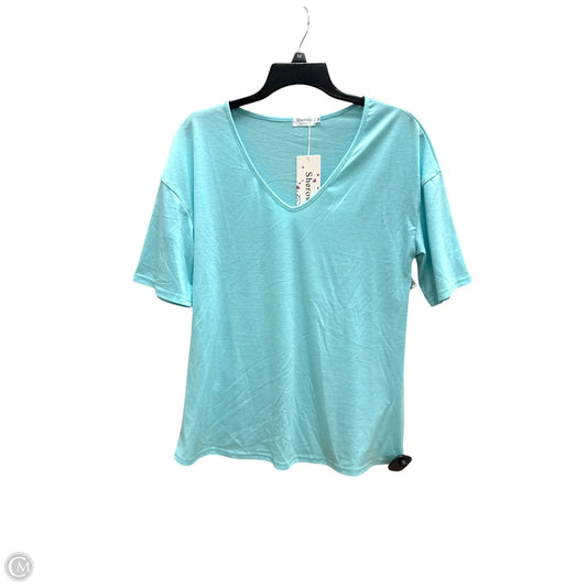 Top Short Sleeve Basic By Clothes Mentor In Aqua, Size: M