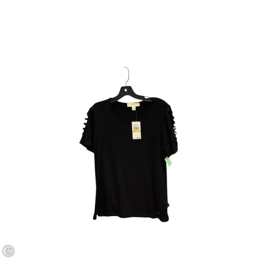 Top Short Sleeve Designer By Michael Kors Collection In Black, Size: M