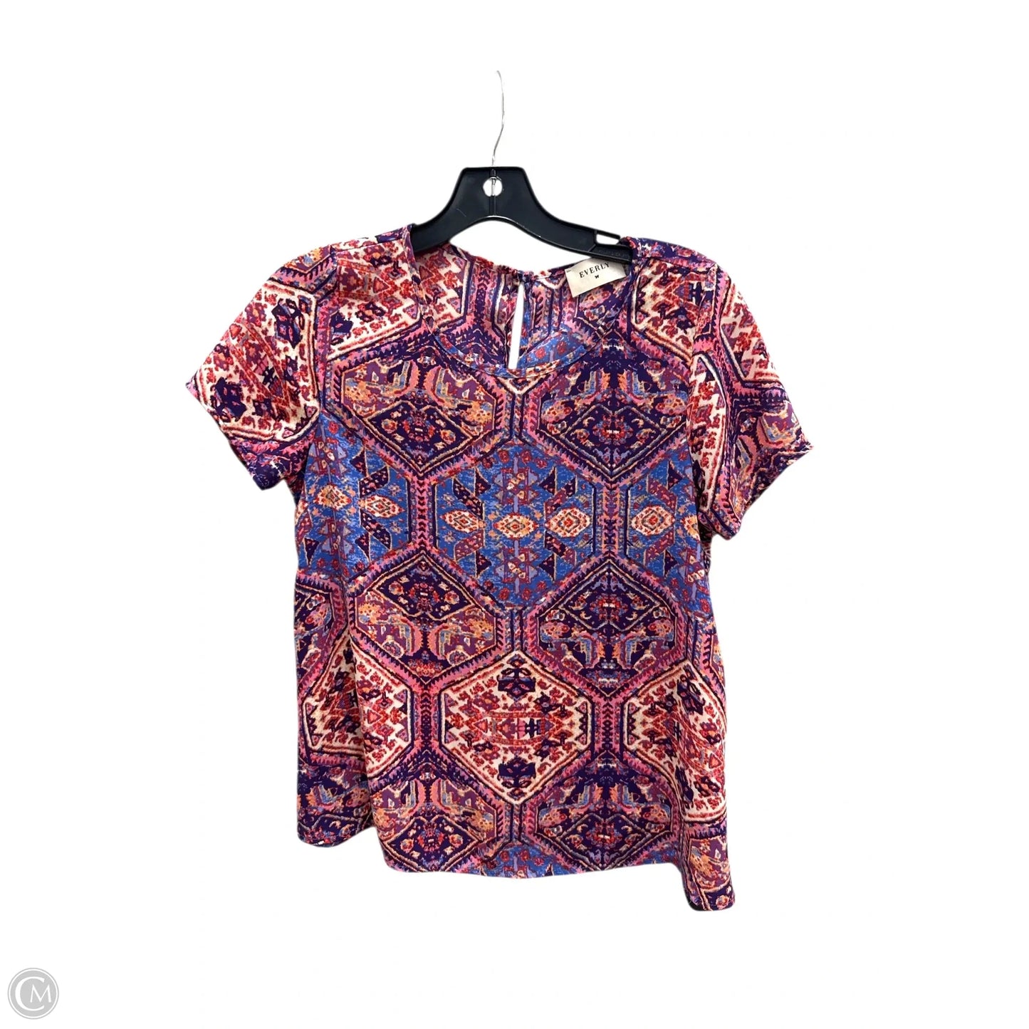Top Short Sleeve By Everly In Blue & Pink, Size: Xs