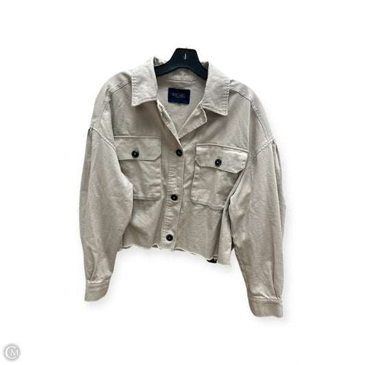 Jacket Shirt By Rachel Roy In Beige, Size: L